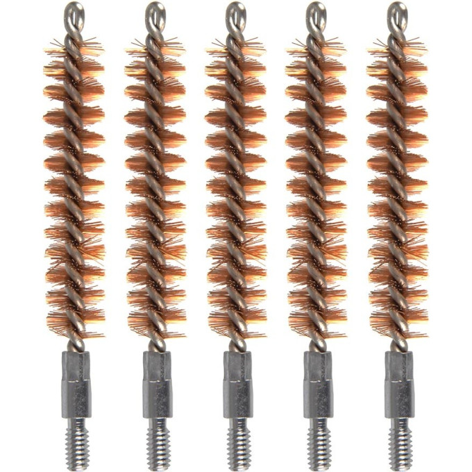 Набор ёршиков SHOTTIME щетинные (бронза),5 шт, калибр 9мм резьба 8/32 Папа ST-BB-9-5-B